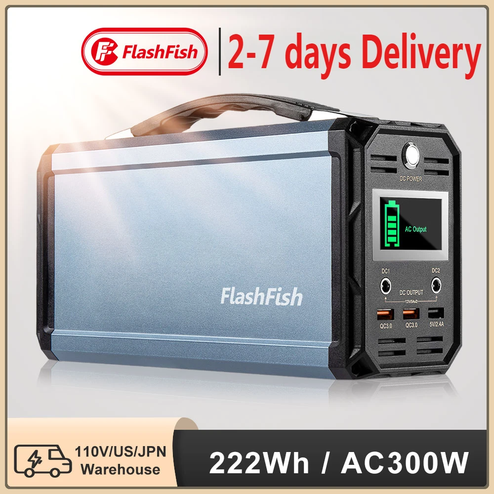 Portable Power Station - 300W Solar Generator 222Wh Portable Power